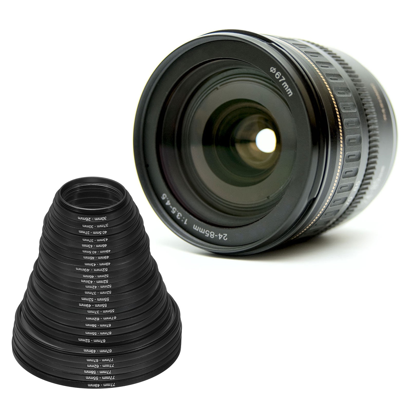 43mm-37mm Metal Step Down Ring Camera Lens Filter Adapter Ring Aluminum Filter