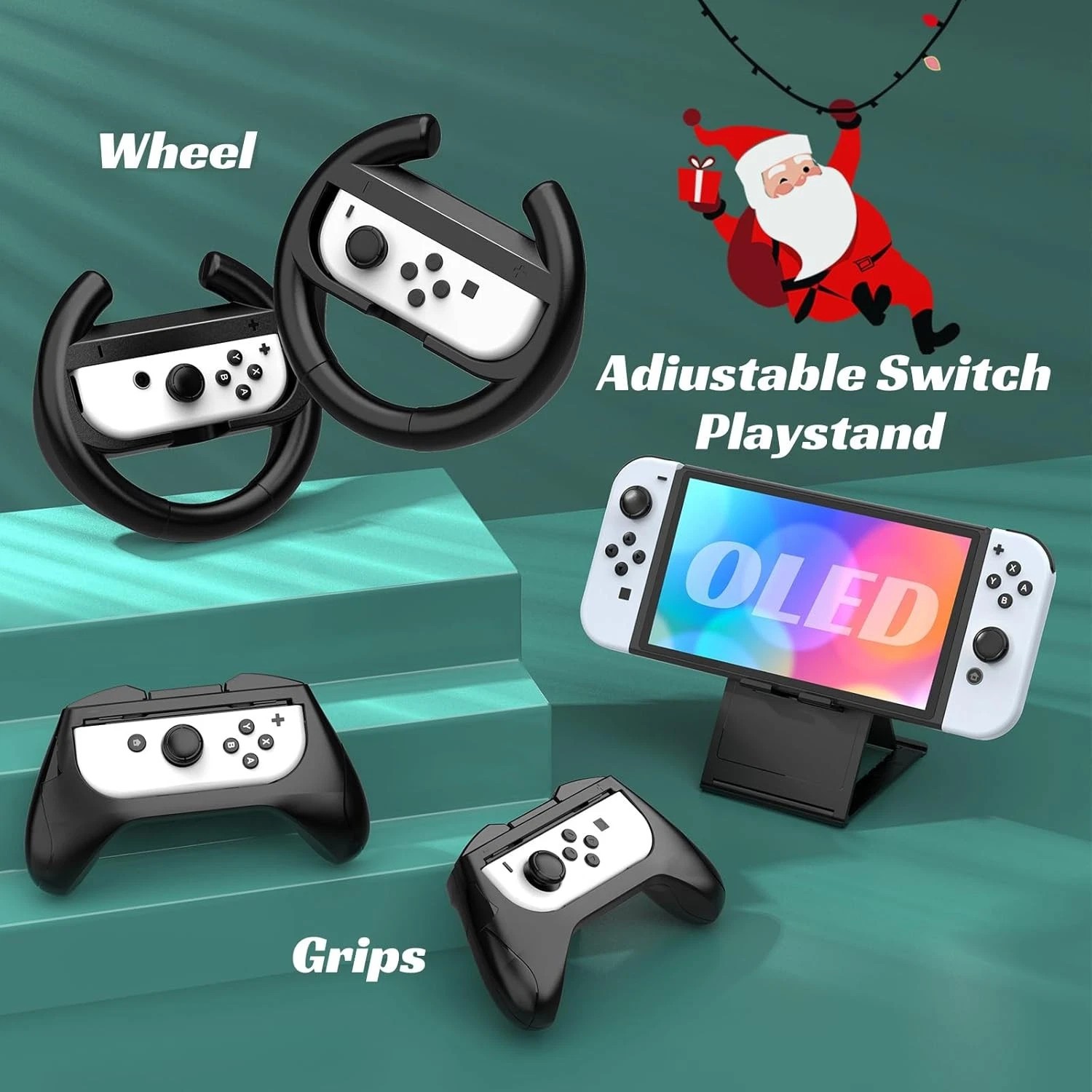 Nintendo Switch OLED Bundle: 28 Accessories with Dockable Case & Carrying Case