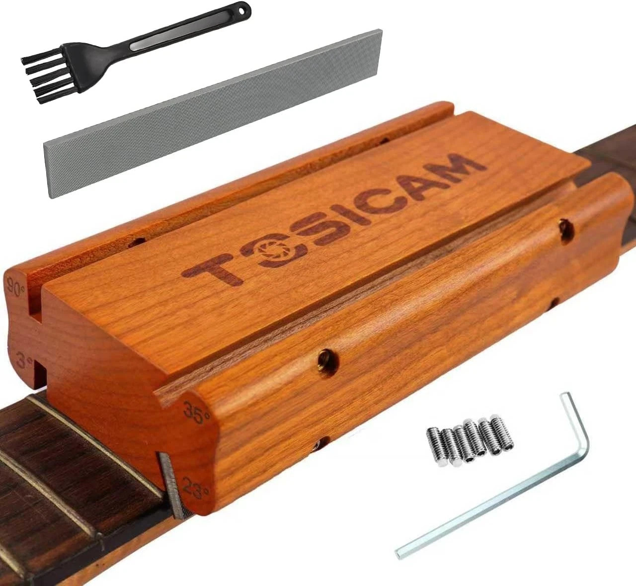 Guitar Fret End Beveling File, 4 in 1 3/23/35/90 Degree fret file - Guitar Ba...