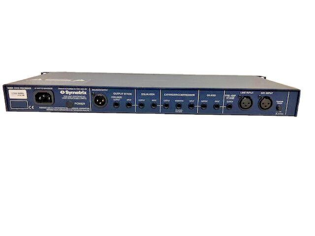 SYMETRIX 528E CHANNEL STRIP: MIC PREAMP, COMPRESSOR, DE-ESSER, EQUALIZER.