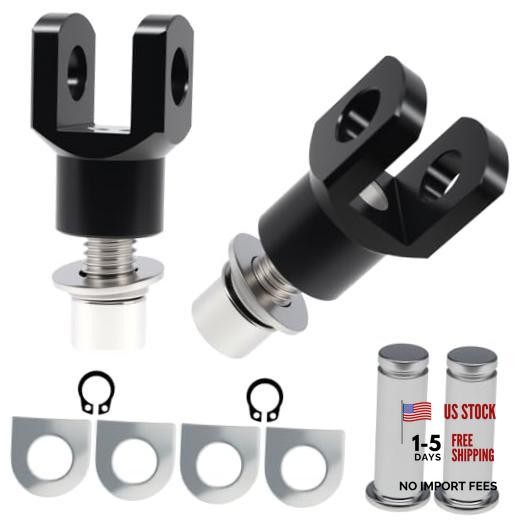 Motorcycle Foot Pegs Mount Supports Footrest Mounting Clevis Hardware Kit black