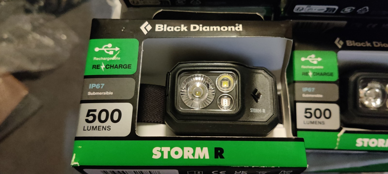 BLACK DIAMOND Storm-R 500 Lumens LED Headlamp  BLACK NEW Free Shipping