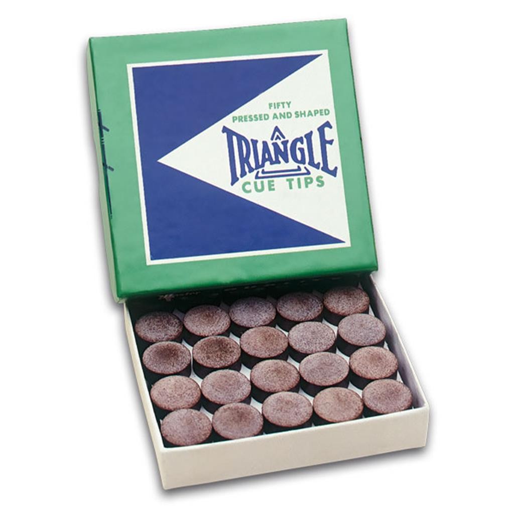 Triangle Glued Leather, 10 mm, (5 Pieces), Cue Tip, Chalk, Snooker Leather