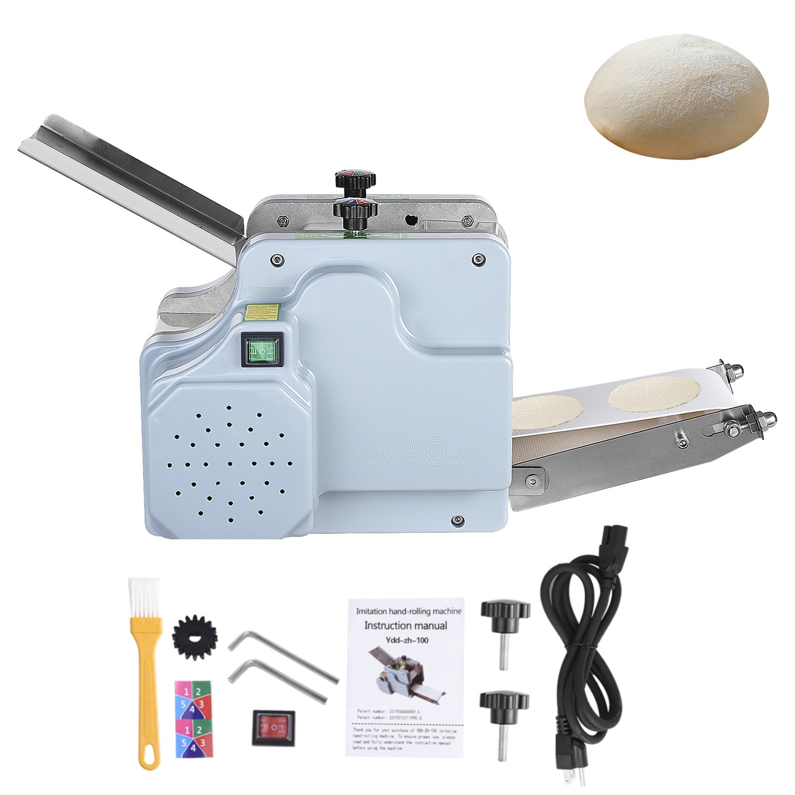 110V Automatic Dumpling Skin Machine Dumpling Wrapper Maker 50-60 Pieces/Min