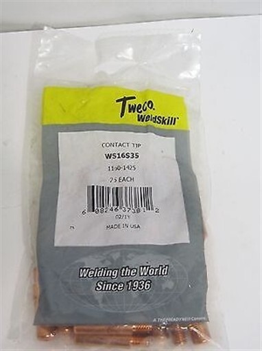 Tweco WS16S35 , 1160-1425 , 0.035" Heavy Duty Contact Tip - 25 each