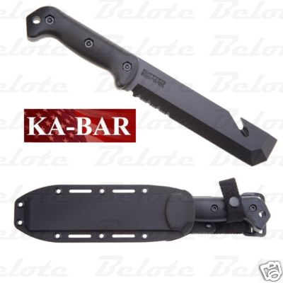 Ka-Bar KaBar Knives Becker Tac Tool Fixed Blade Serrated W/Sheath BK3 0003 NEW