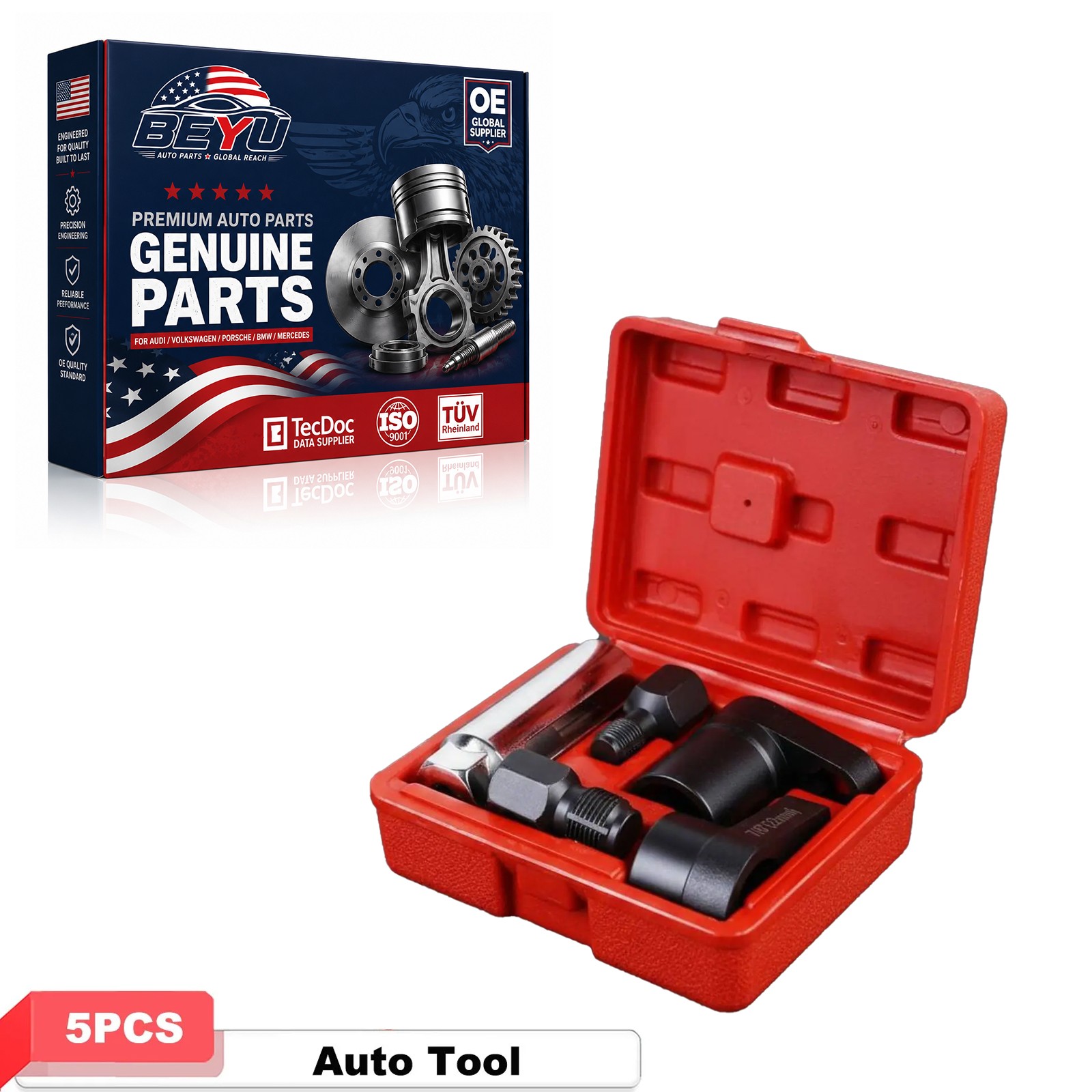 5x Automotive O2 Oxygen Sensor Socket Set Offset 02 Sensor Wrench Remover Tool
