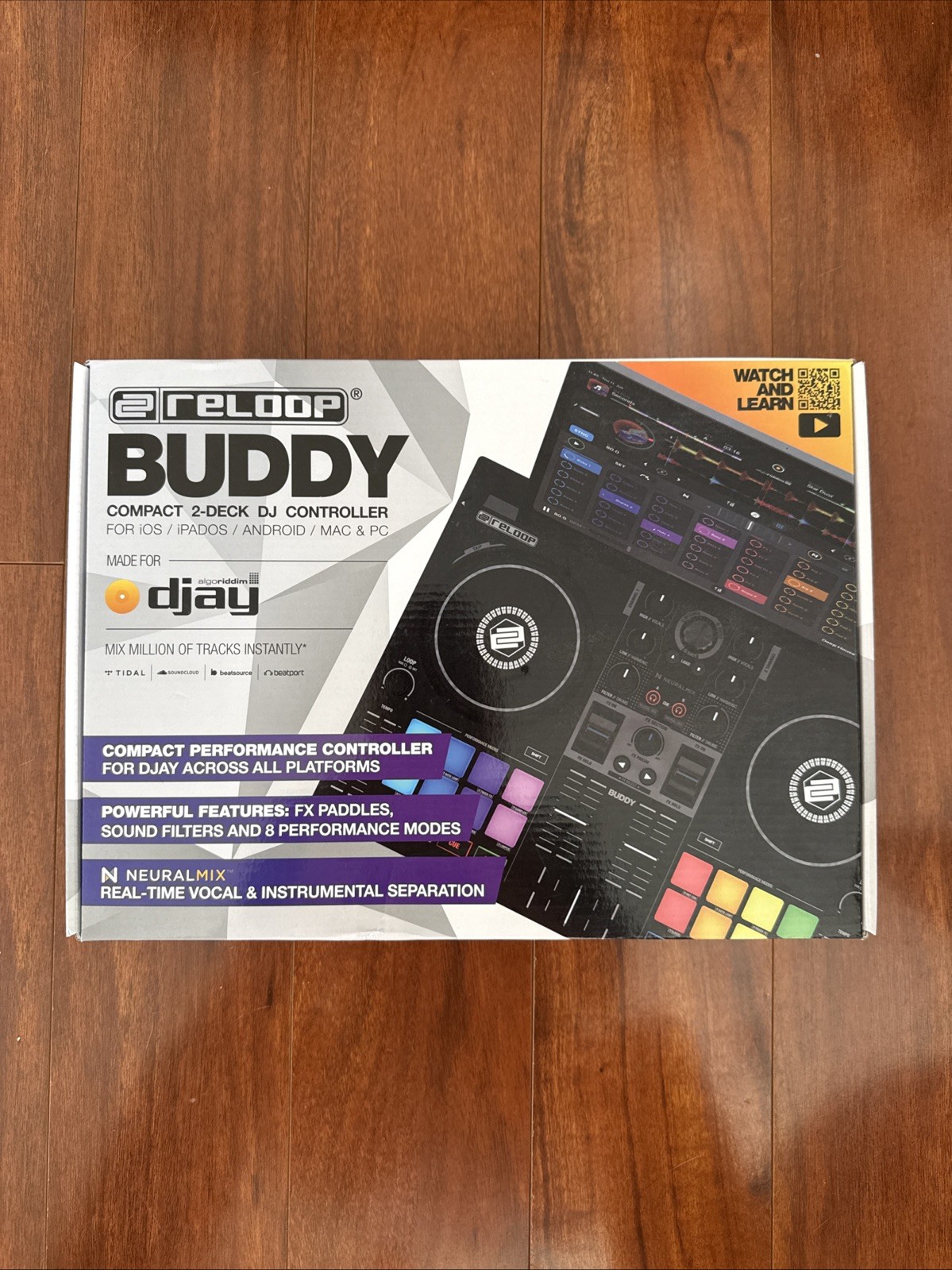Reloop Buddy 2-Deck 2-Channel DJ Controller Built-In Mixer FX USB 16 Pads