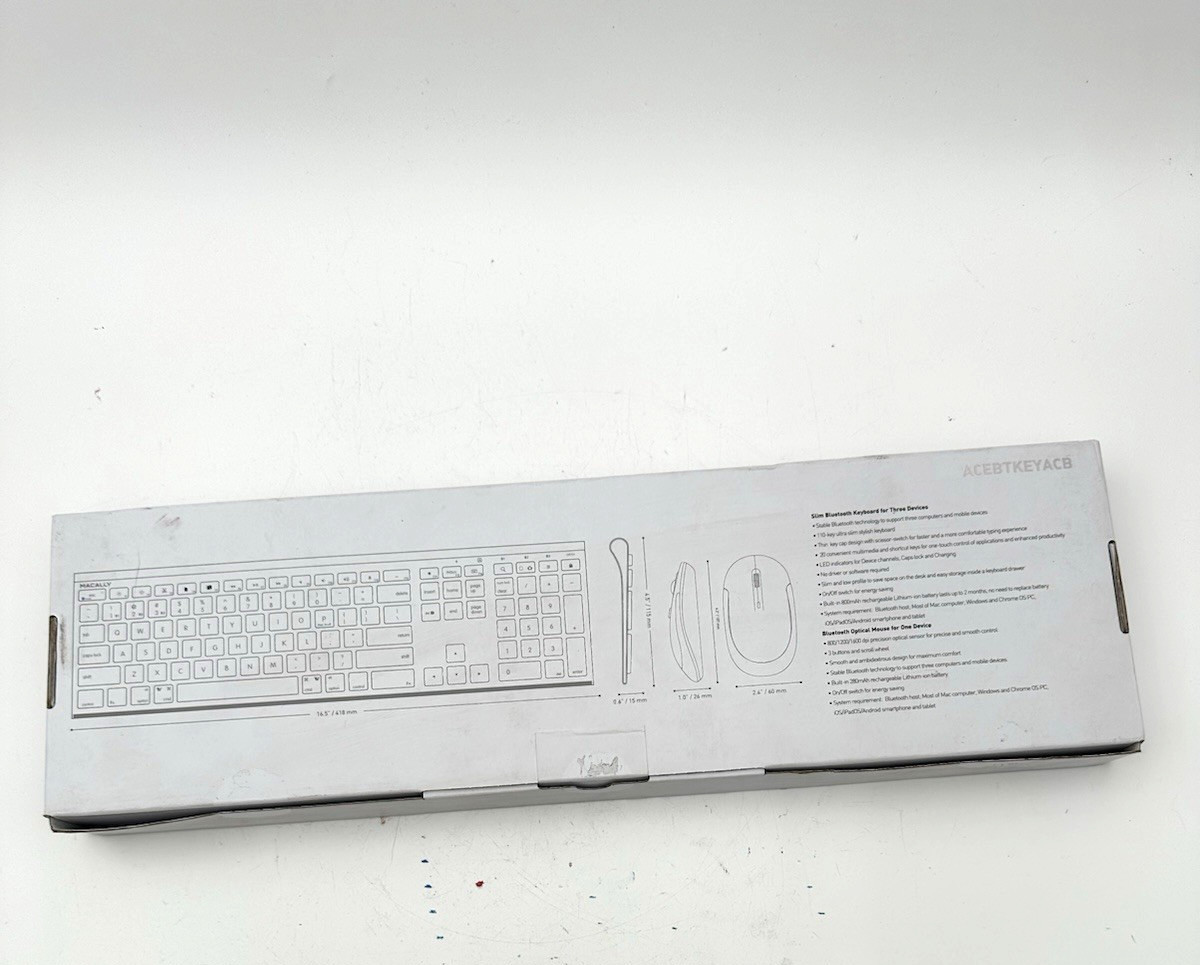 Macally Premium Bluetooth Keyboard and Mouse for Mac | Compatible Wireless Ap
