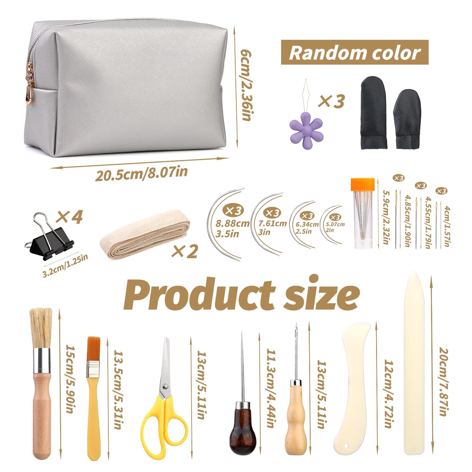 49 Pcs Book Binding Kits for Beginners Hand Bookbinding Tools Bookbinding Suppli