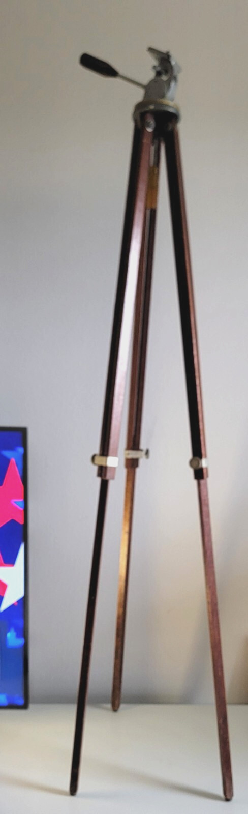 RARE Vintage FOTORITE Model G Wood Camera Tripod w/GRAFLEX Inc. Pan-Tilt Head