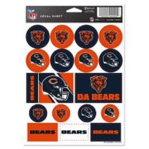 Chicago Bears 5 x 7 Sticker Sheet Free Shipping