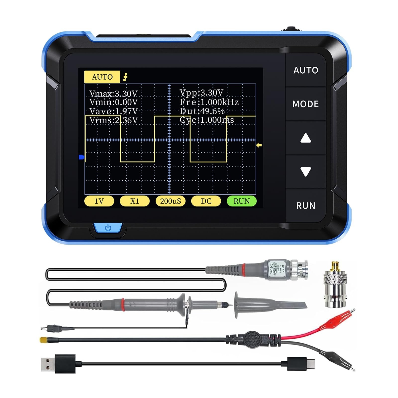 Handheld Digital Oscilloscope Multimeter, DSO152 2.8" TFT Kit - Portable Auto...