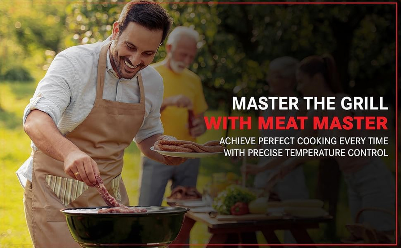Wireless Bluetooth Meat Thermometer for Grill, Smoker, BBQ, Oven – 820Ft Range,