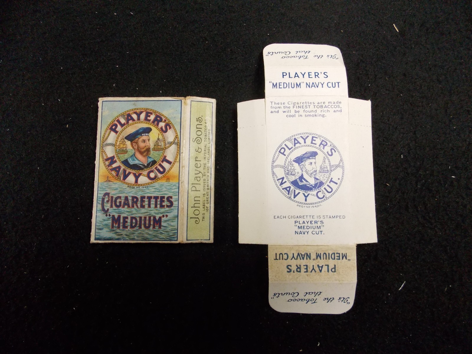 T1 Vintage Players Navy Cut Empty Cigarette Packet Box
