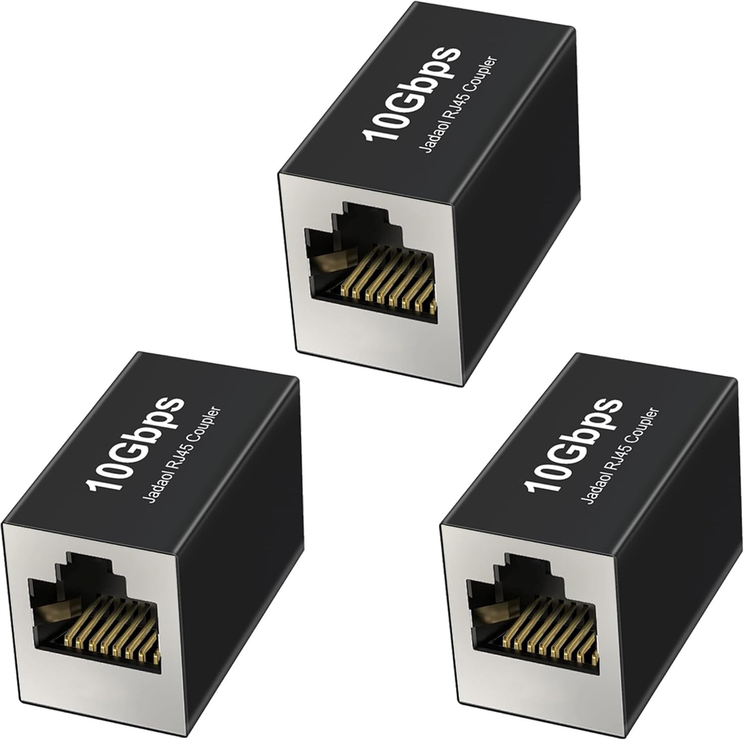 PoE Supported Shielded RJ45 Coupler 10Gbps 3 Pack for Ethernet Extending