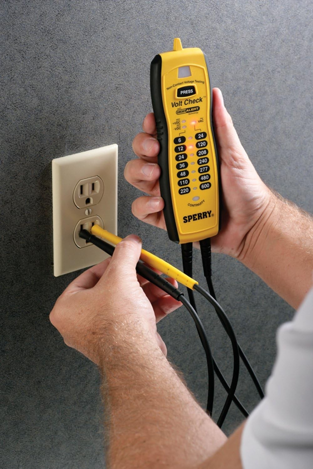 Sperry Instruments VC61000 Volt Check Voltage & Continuity Tester,Black & Yellow