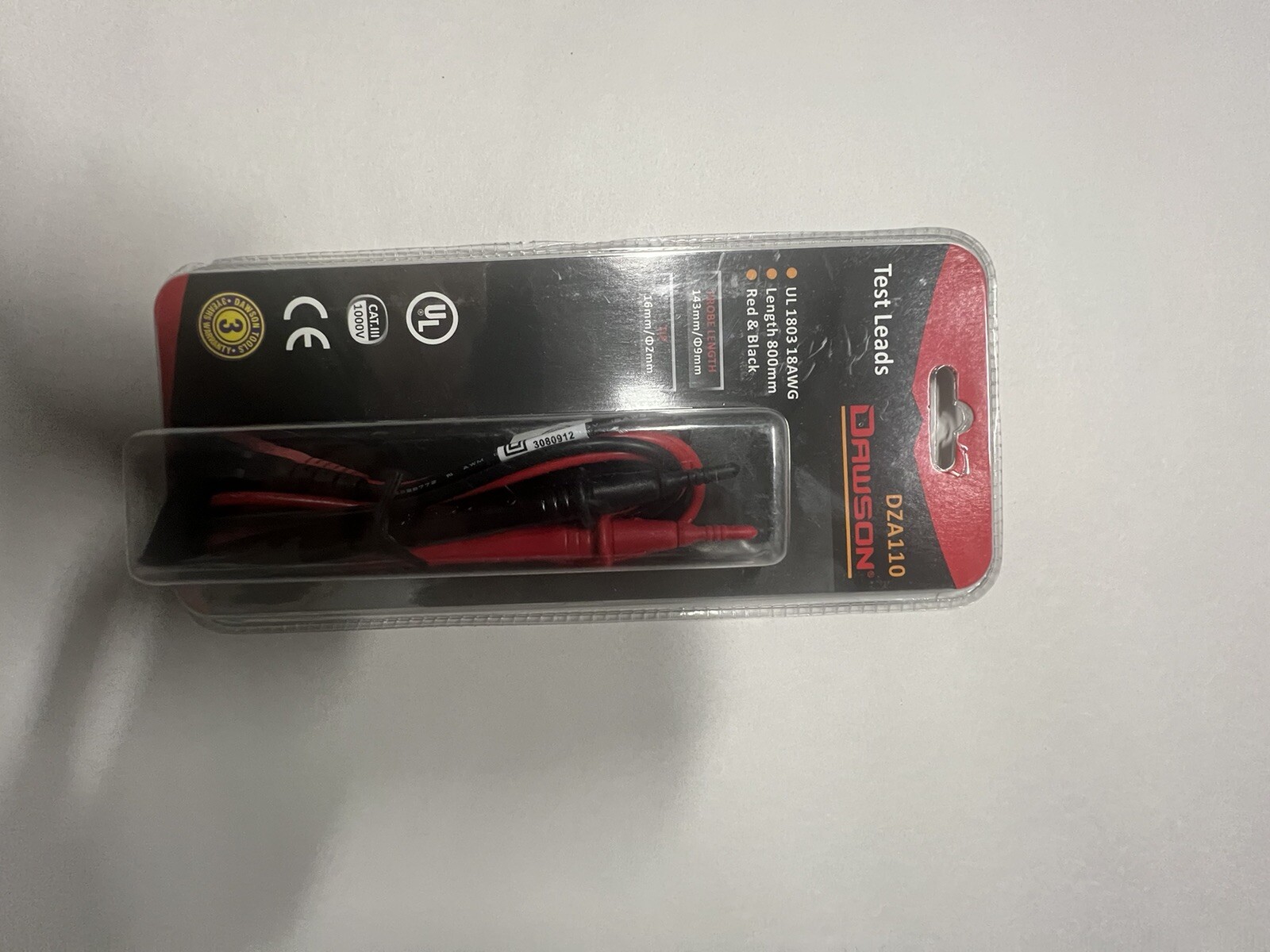 Dawson DZA 100 Test Leads Length 800 MM