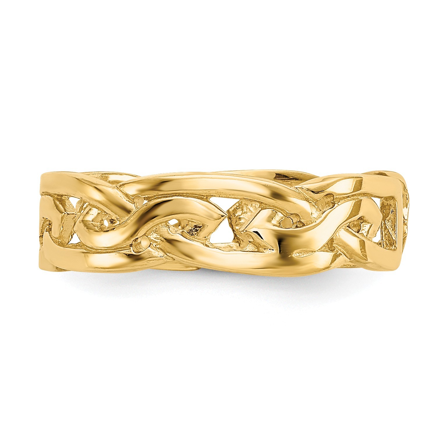 Weave Toe Ring in 14 Karat Gold