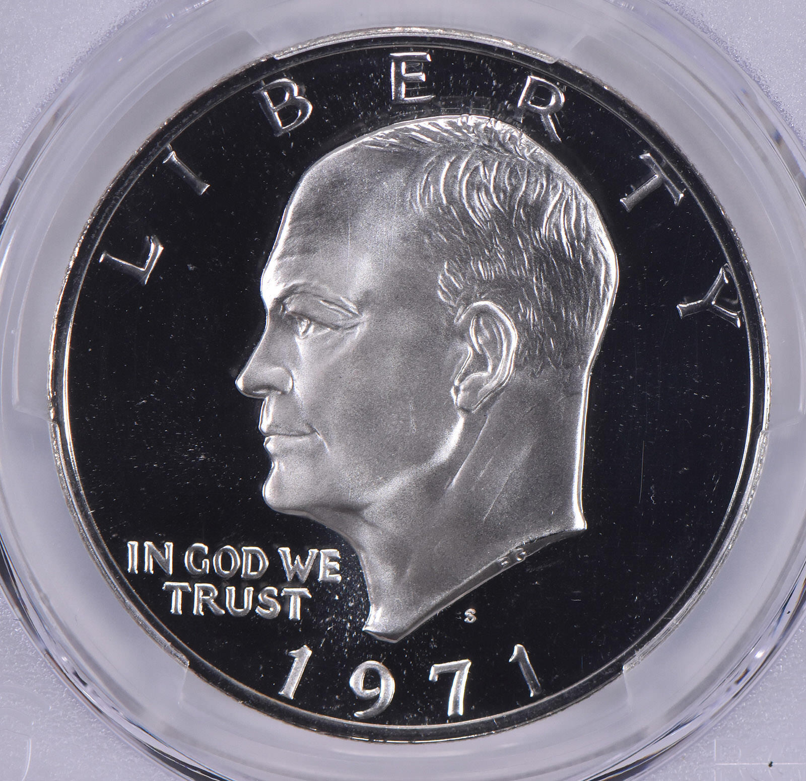 1971-S Eisenhower Dollar Silver PR70 DCAM PCGS Blue Label