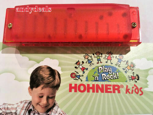HOHNER HARMONICA FOR CHILDREN KIDS - YOU PICK THE COLOR NEW WITH CLEAR CASE *