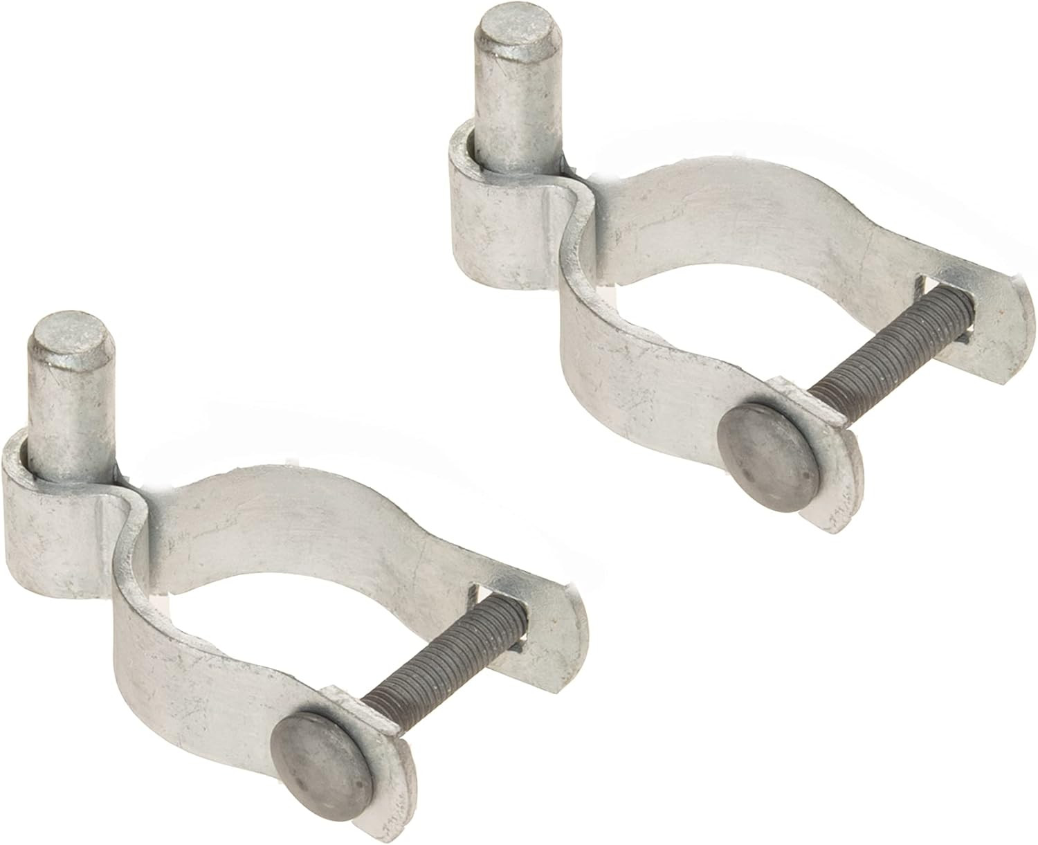 2 Pack Chain Link Fence Frame Gate Post Male Hinge with Bolts and Nuts (2-7/8 In