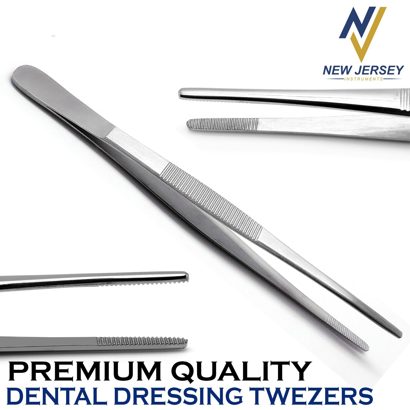 Dental Cotton Dressing Thumb Tweezers Serrated Tip First Aid Medical Instruments