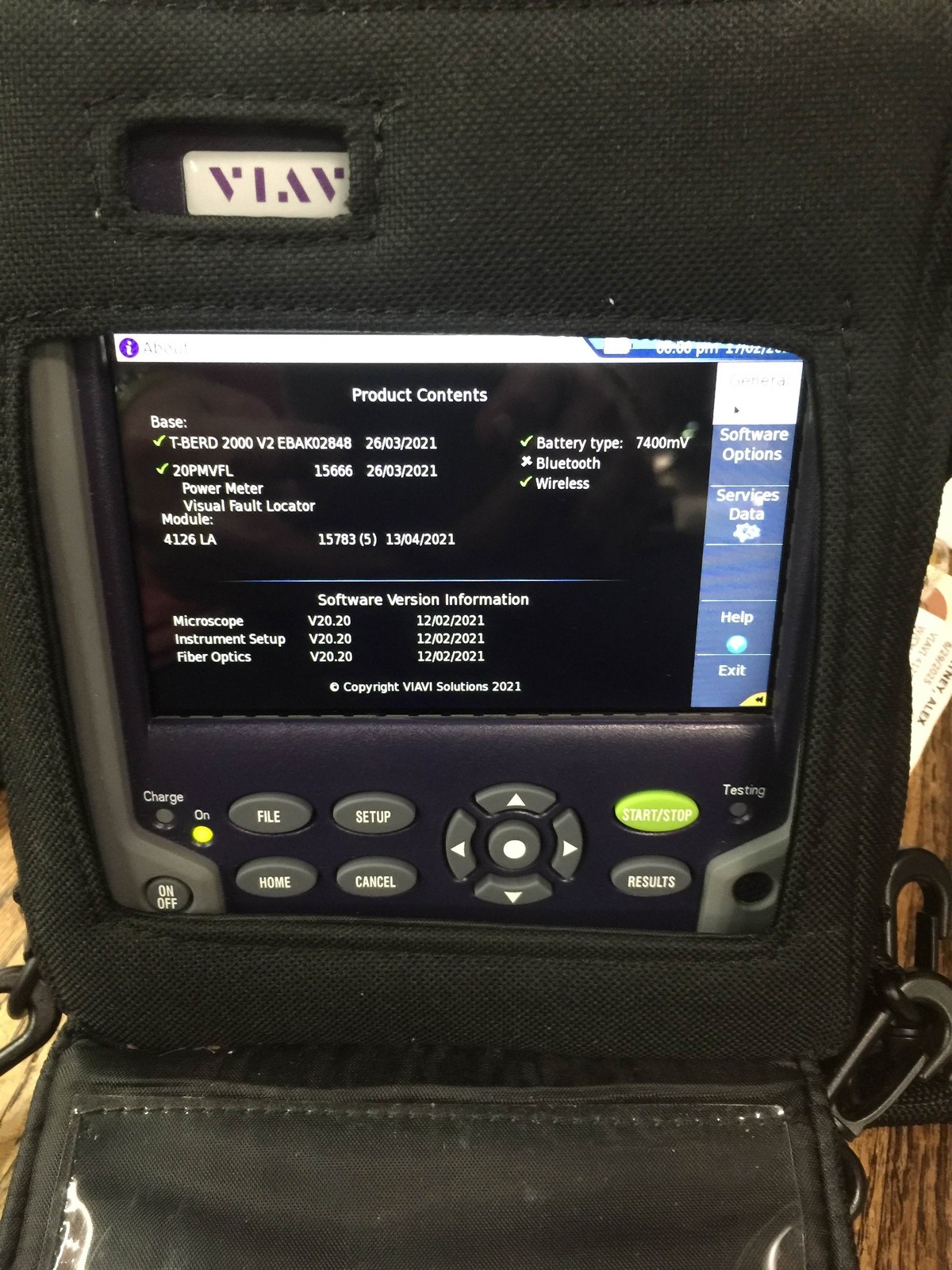 Viavi T-BERD 2000 4126 LA SM OTDR Test Set w/ OPM & VFL VERSION 2021 SOFTWARE!!!