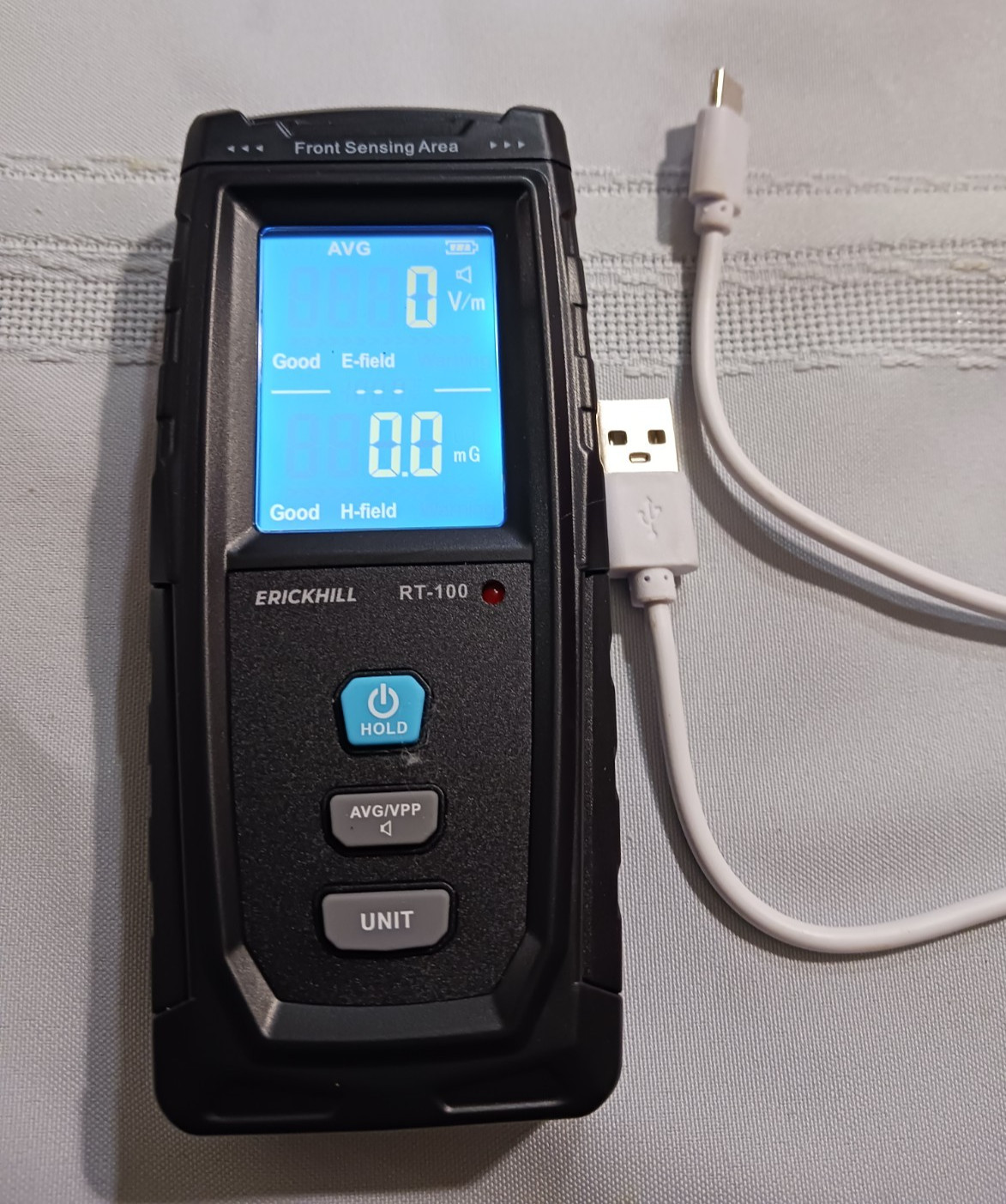 Rechargeable Digital EMF Detector w/ LCD Detects Electric & Magnetic Fields