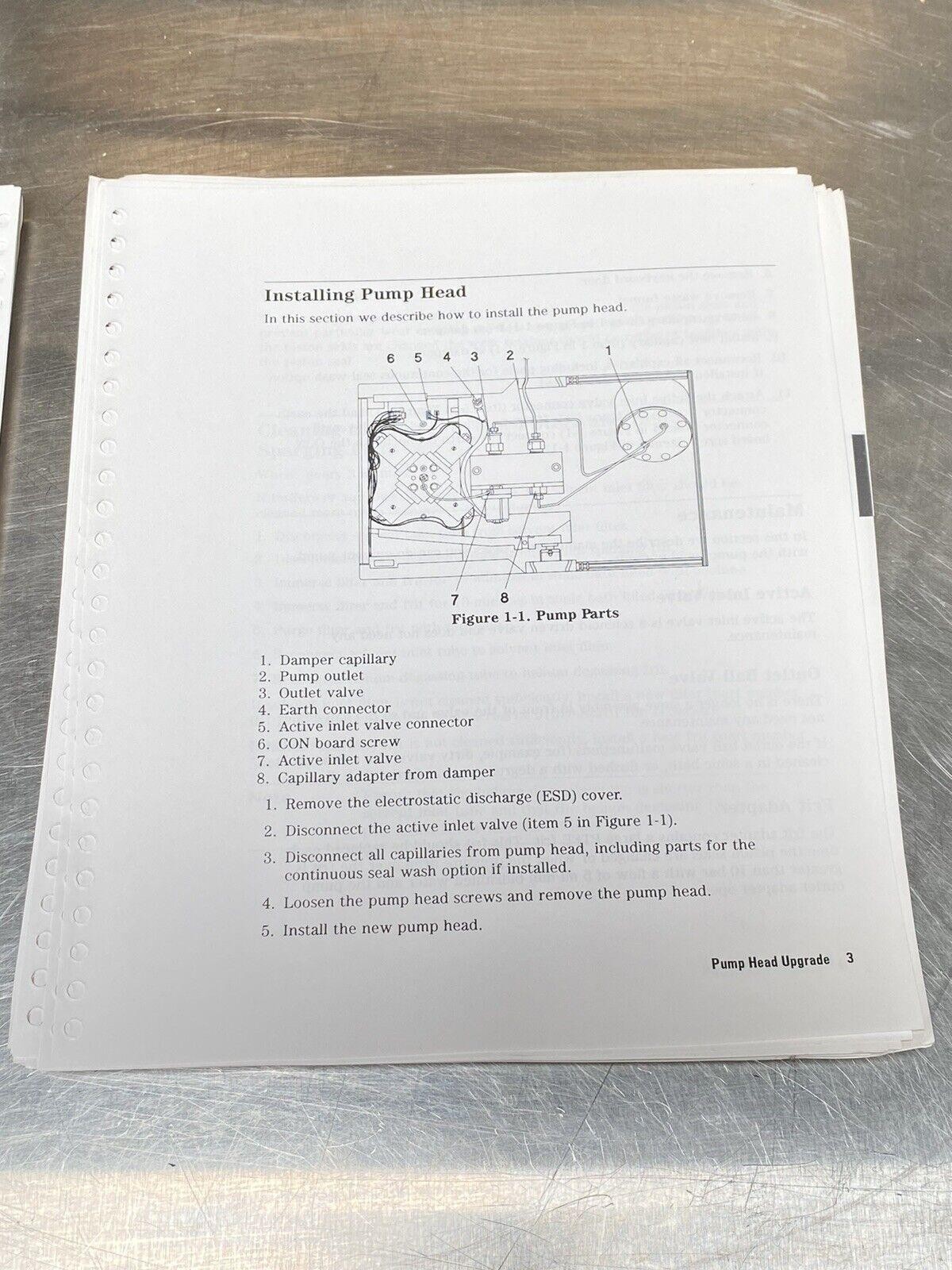 Hewlett Packard HP 1050 Series Pumping Systems - Maintenance & Install Guide