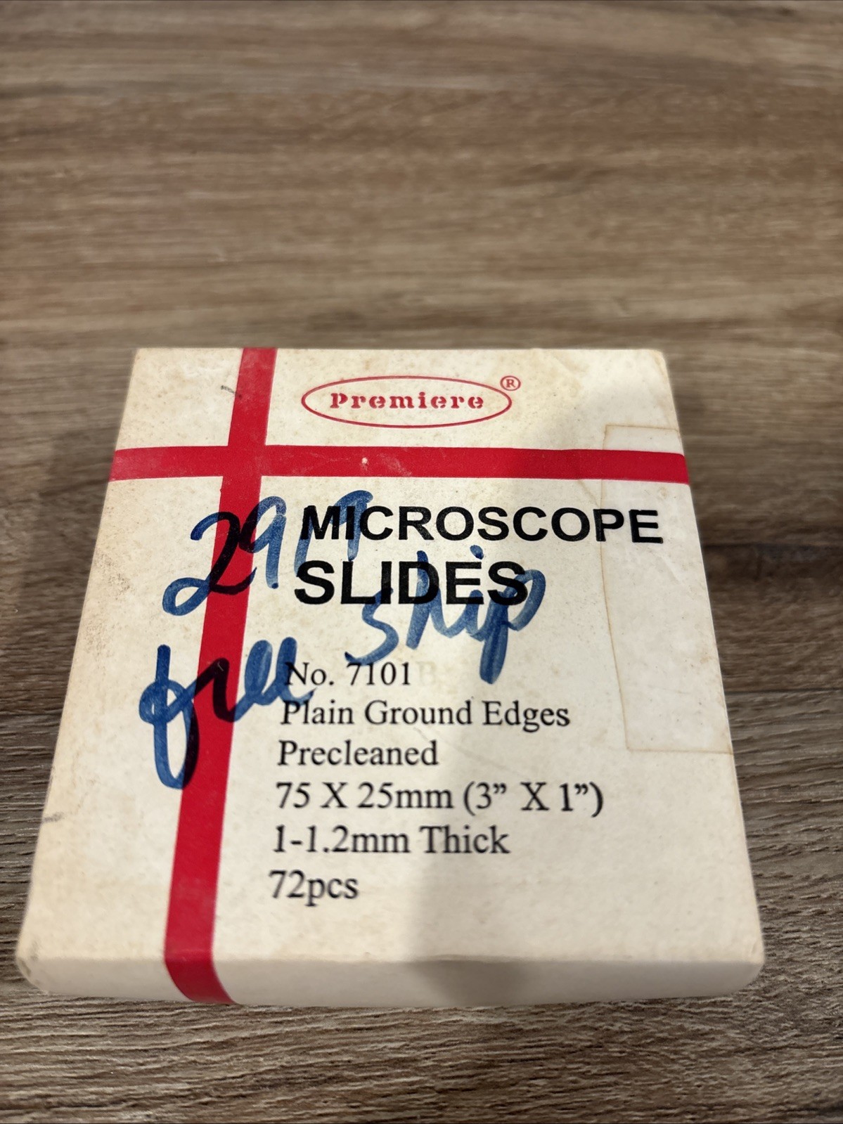 Premiere Glass Microscope Slides 25 X 75 X 1 mm Plain Ground Edges 72 pcs