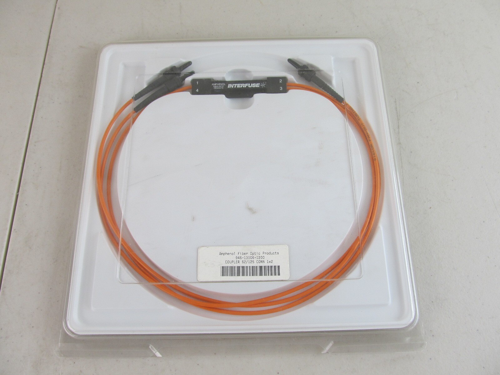 Amphenol Fibre Optic Coupler, 1x2, 62/125, 946-13106-1200 NEW