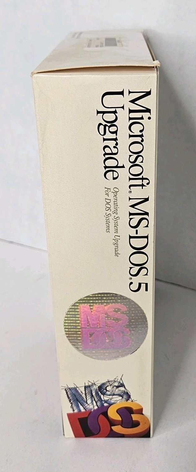 Microsoft MS-DOS 5.0 Upgrade 3.5" Software Operating System Disks NEW Open Box