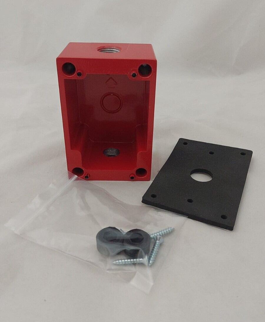 SIEMENS BOX FOR MSM-K-WP ALUMINUM WEATHERPROOF PULLSTATION BACKBOX, RED P10