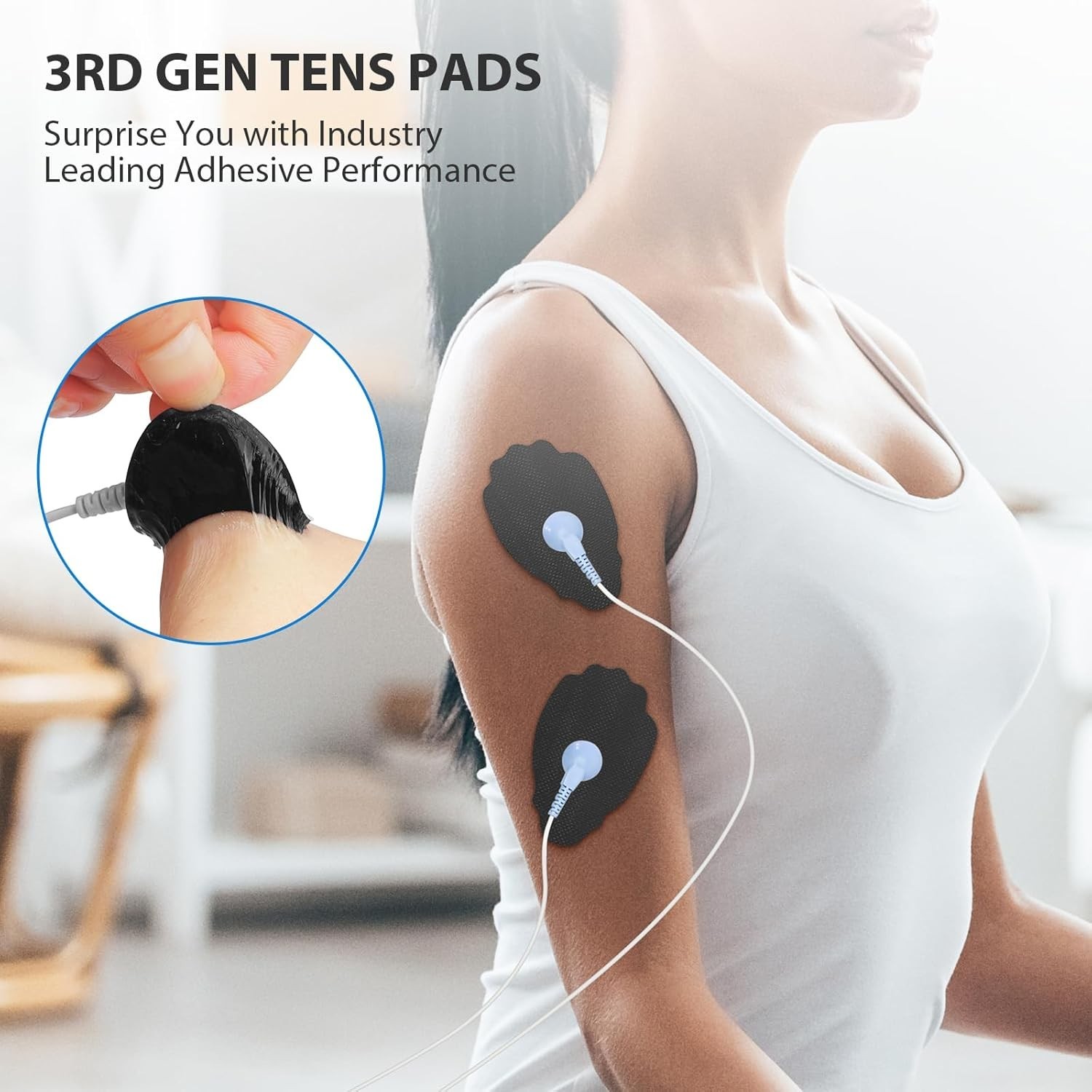 TENS Unit Electrode Pads NURSAL 20 Pack 3.5mm Snap EMS Replacement Pads for Elec