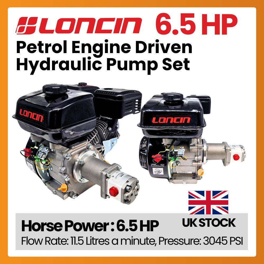 Loncin G200 6.5HP Petrol Engine Hydraulic Pump Set 11.5 L/min Gear Pump