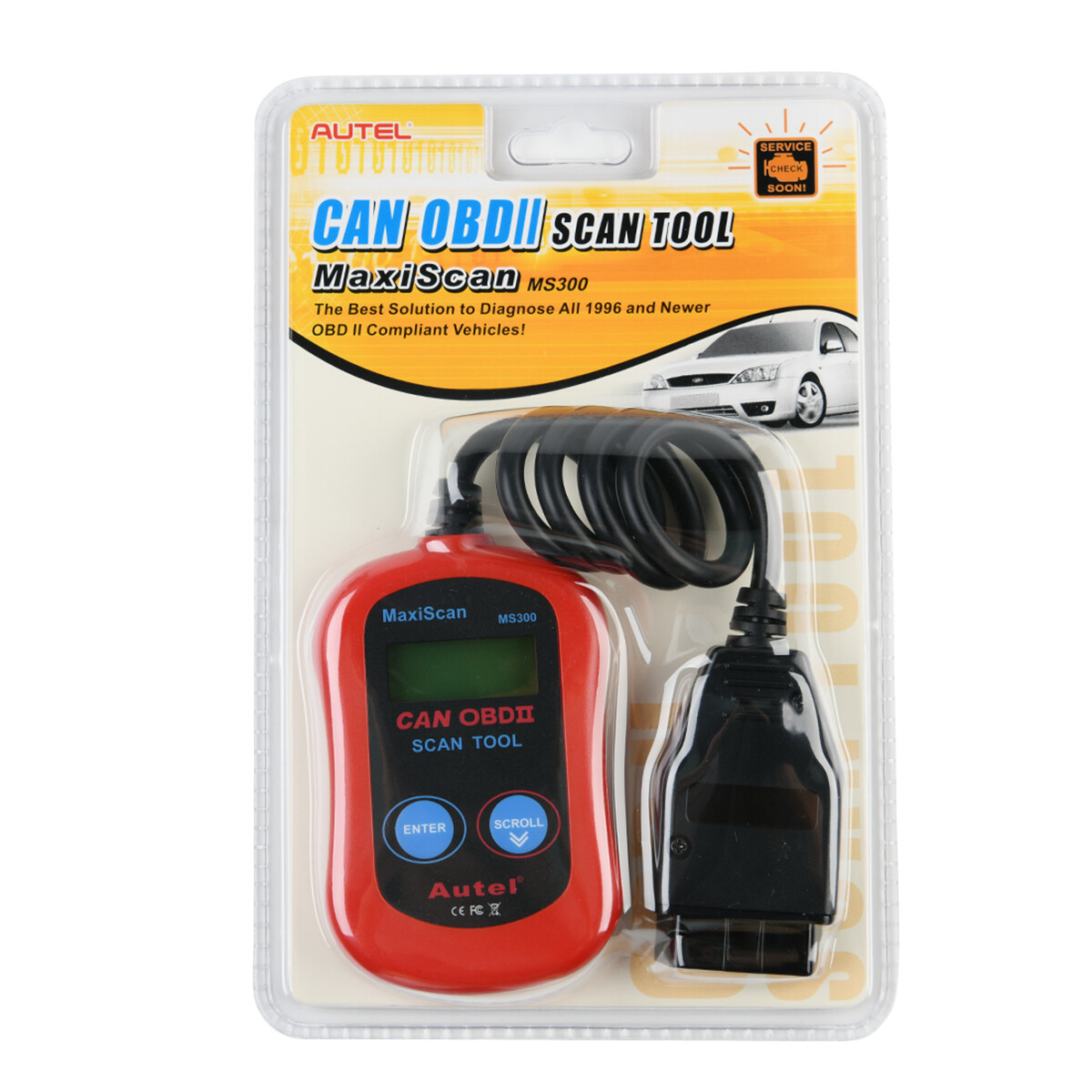 Autel MS300 OBD2 Scanner Code Reader, Turn Off Check Engine Light CAN Diagnostic