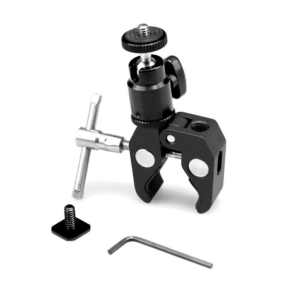 SmallRig Super Clamp Mount Adjustable Camera Mount Clamp w/ 1/4" Screw Ball Head