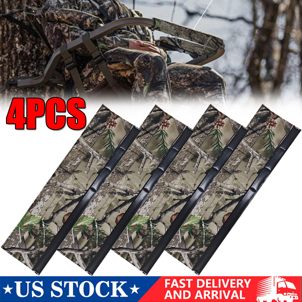 4PCS Tree Stand Rail Pads Waterproof Camo Treestand Shooting Rail Pads 19.6X5.3"