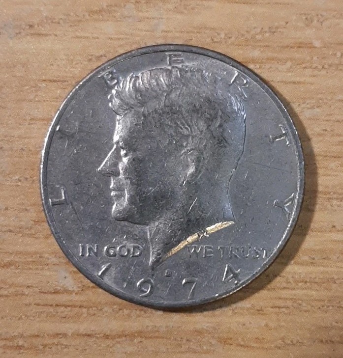 1974-D JOHN F KENNEDY HALF DOLLAR FIFTY CENTS DENVER AMERICA USA (MM5)