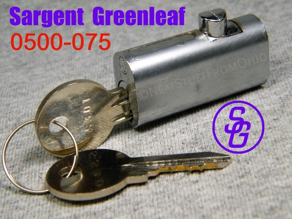 FILE CABINET LOCK - SARGENT & GREENLEAF®, OEM, FACTORY-NEW, INCLUDES TWO KEYS