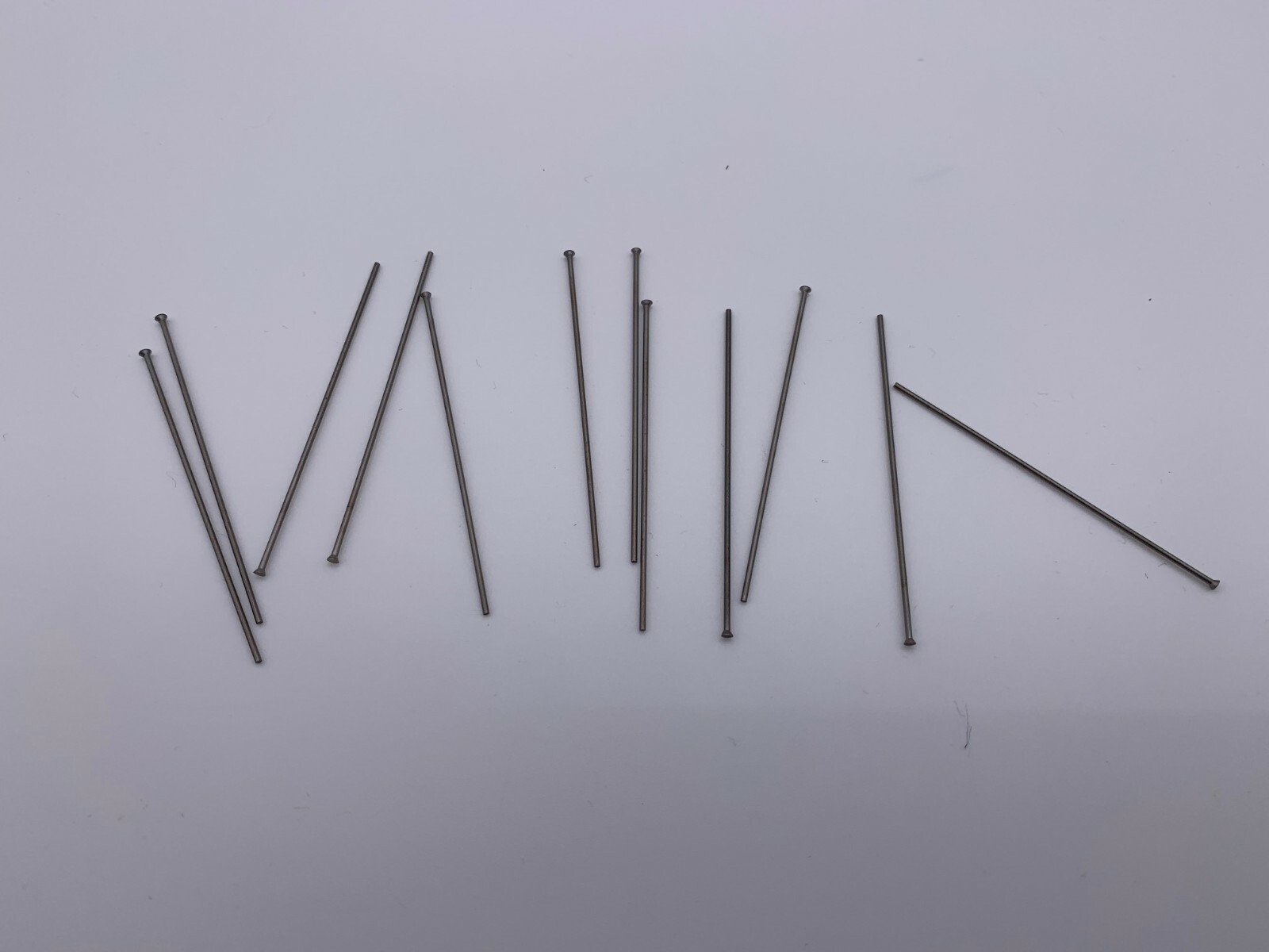 Royal .034" X 2" Long Bevel Headed Punches, Tool Steel, Lot Of 12 Pieces