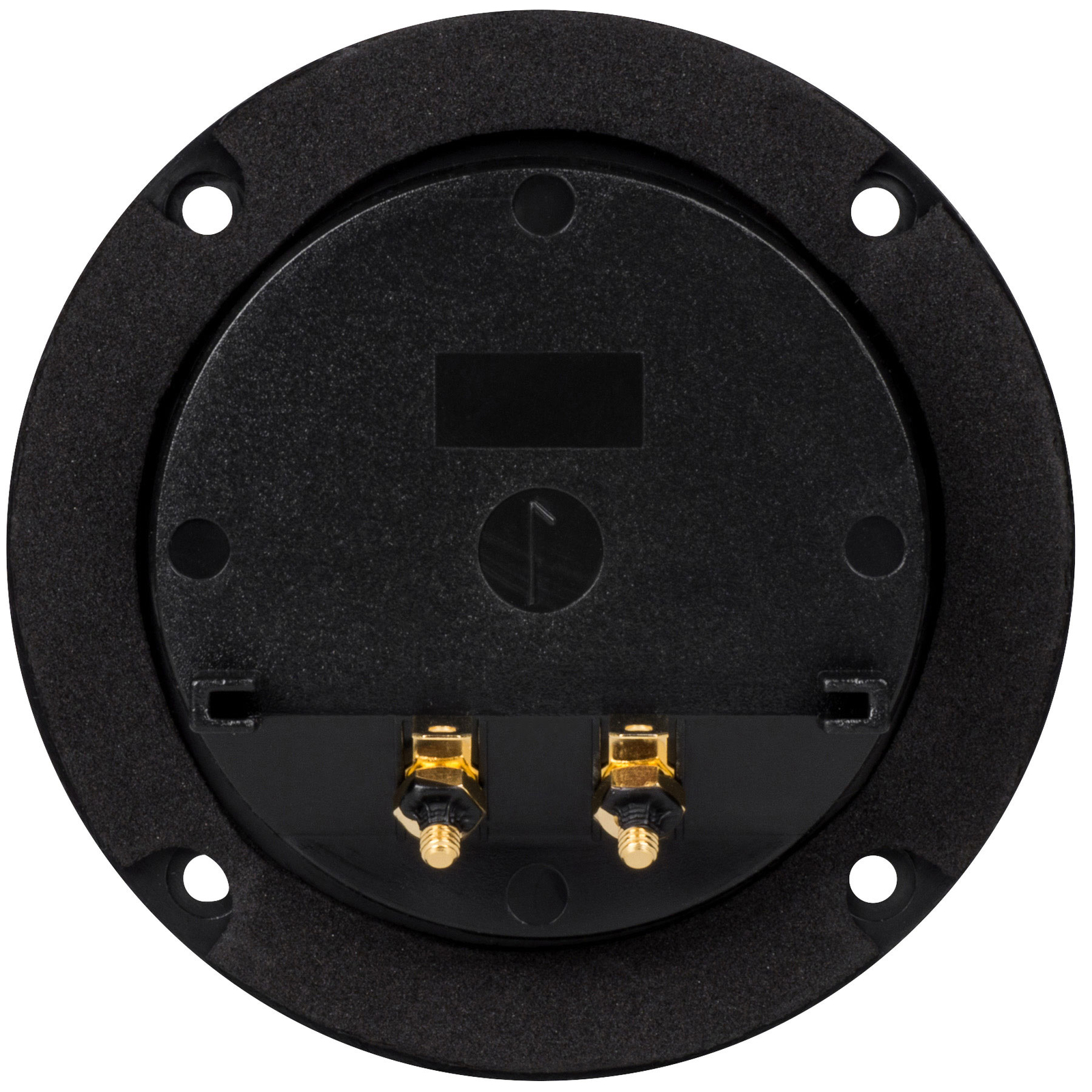 Round Speaker Terminal 4-1/8" Gold Spring-Loaded