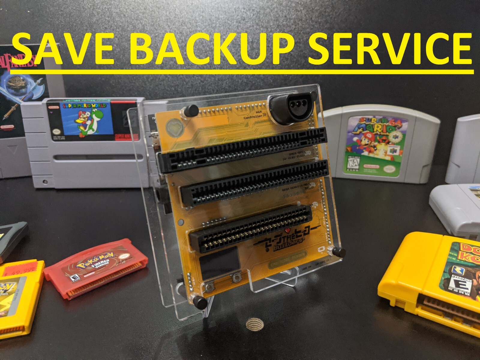 Video Game Console Save Backup NES.SNES.N64.GB.GBC.GBA.GENESIS (Mail-In-Service)