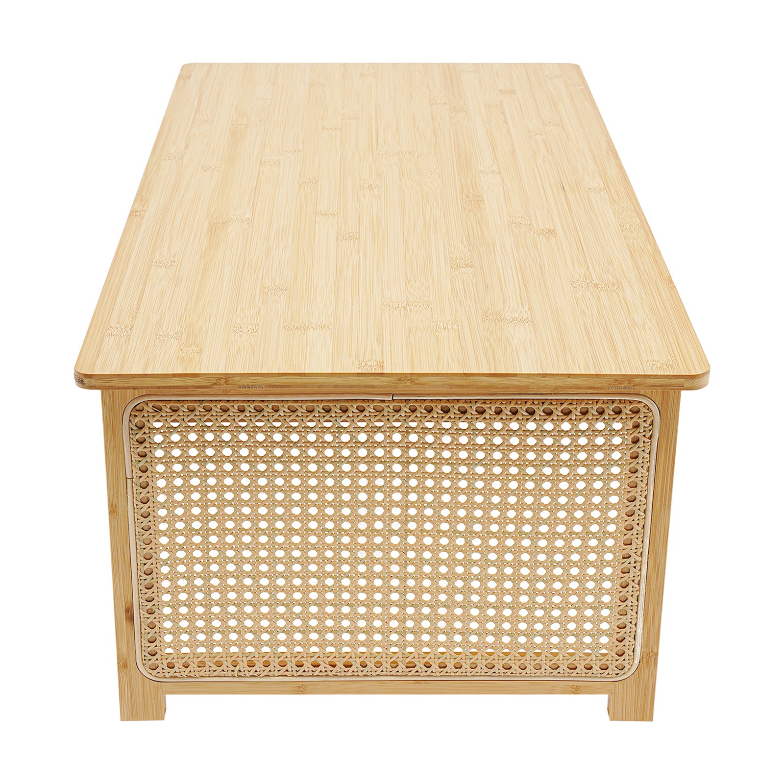 Bamboo Foldable Folding Floor Low Coffee Table for Sitting on The Floor
