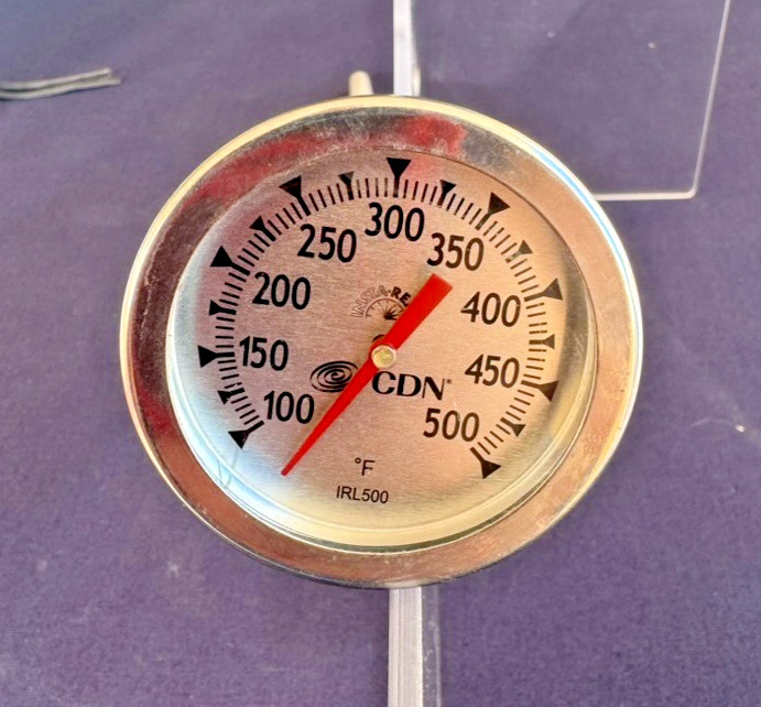 CDN IRL500 Special 12" Fryer Thermometer w/ Clip and Thermometer Jacket