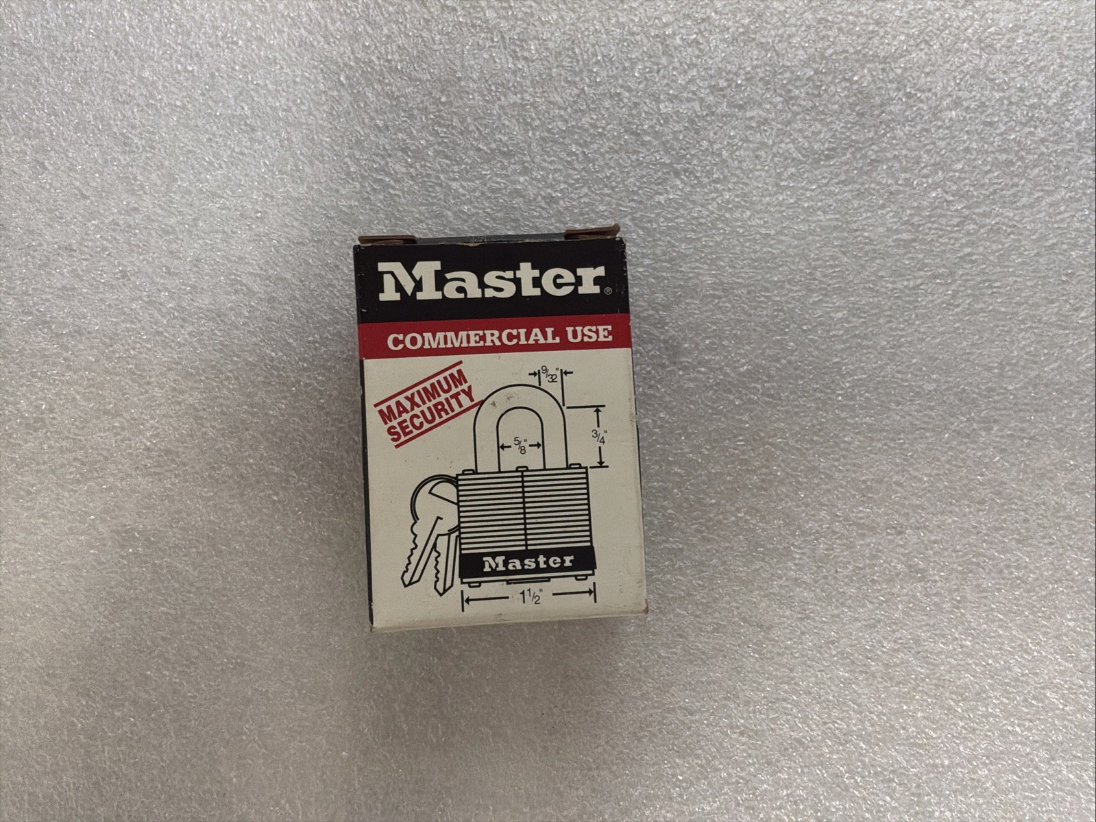 OLD STOCK Master No. 3 Commercial Use Maximum Security Steel Padlock 1 1/2”