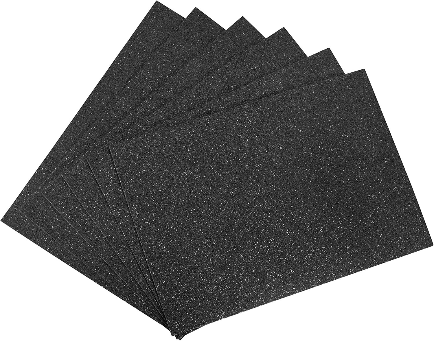 Black Shiny EVA Foam Sheets 11 X 8 Inch 2Mm Thick for Crafts DIY Project 6Pcs