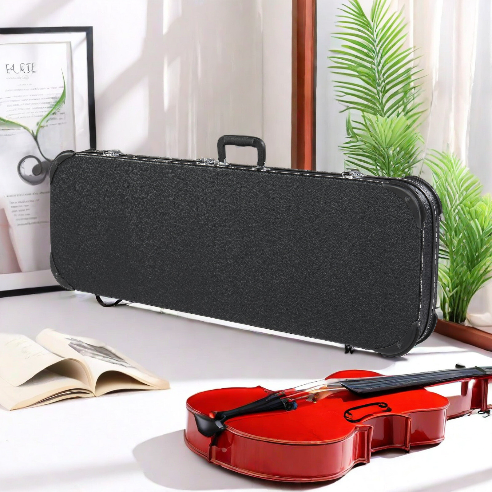 ST Electric Guitar Hardshell Case - Black & SG/TL/Model 170/Flame-Shaped Models