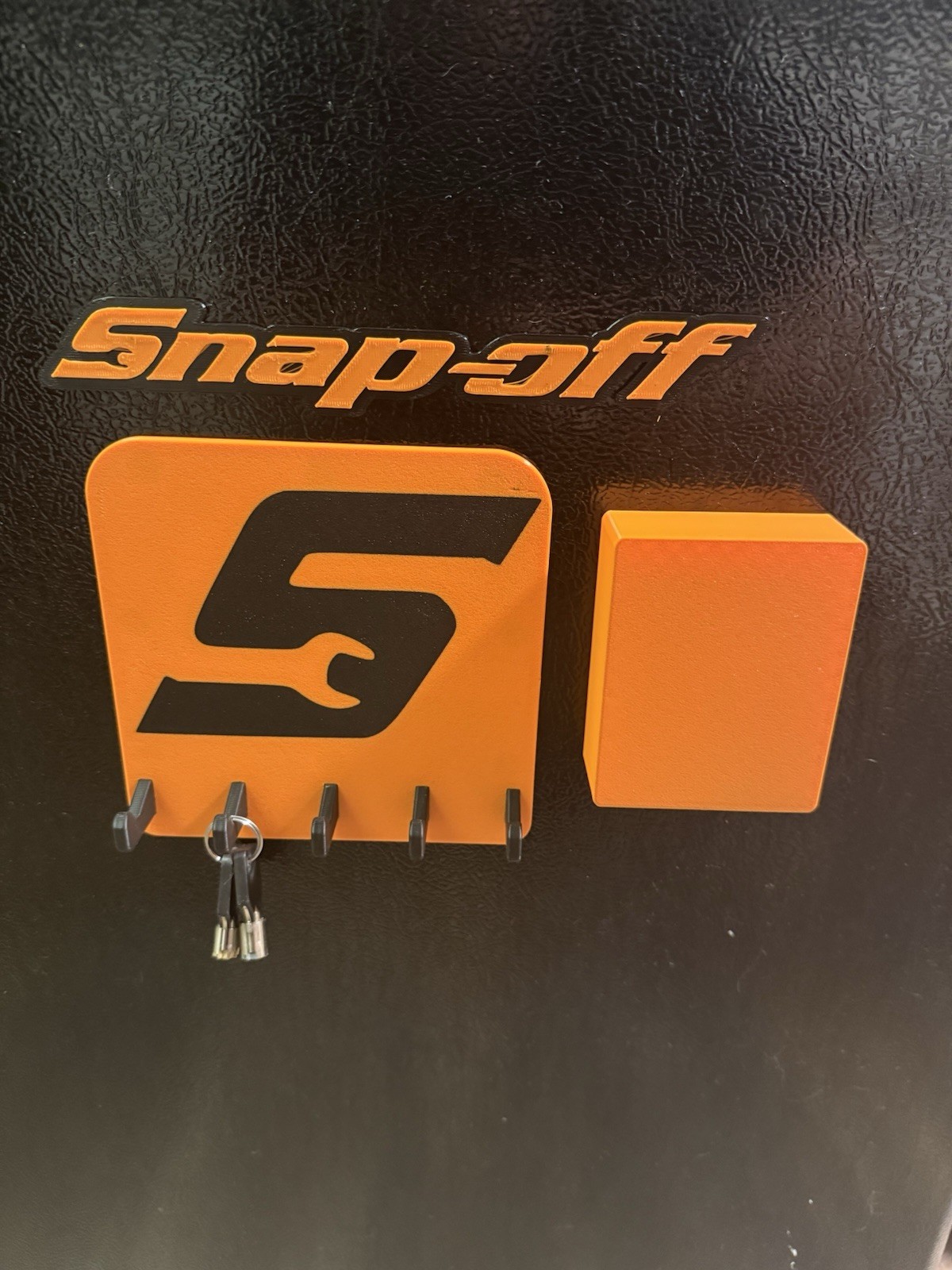 Magnetic Snap On (OFF) Key Holder Set. Tool Box Badge. Hide A Key. Made In USA!!